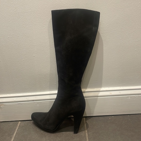 Prada platform black suede boots - Picture 2 of 7